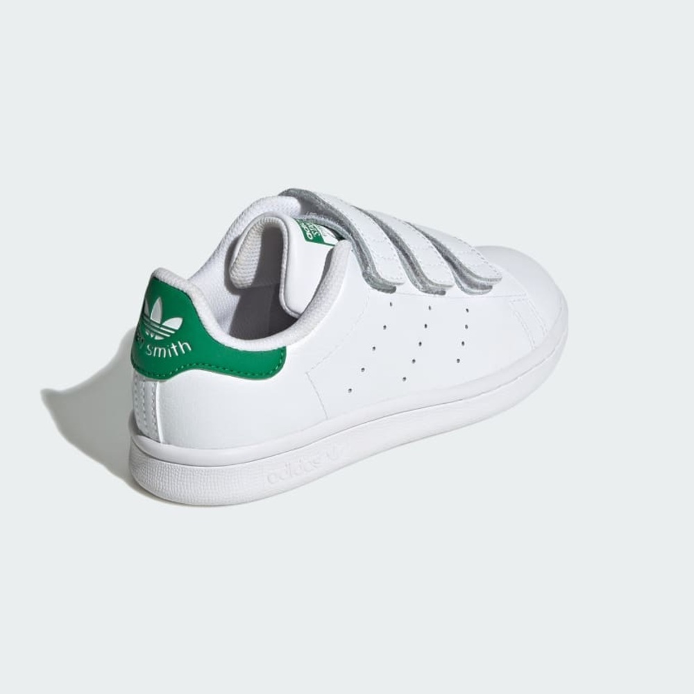Adidas Kids White Sneakers with Green Details